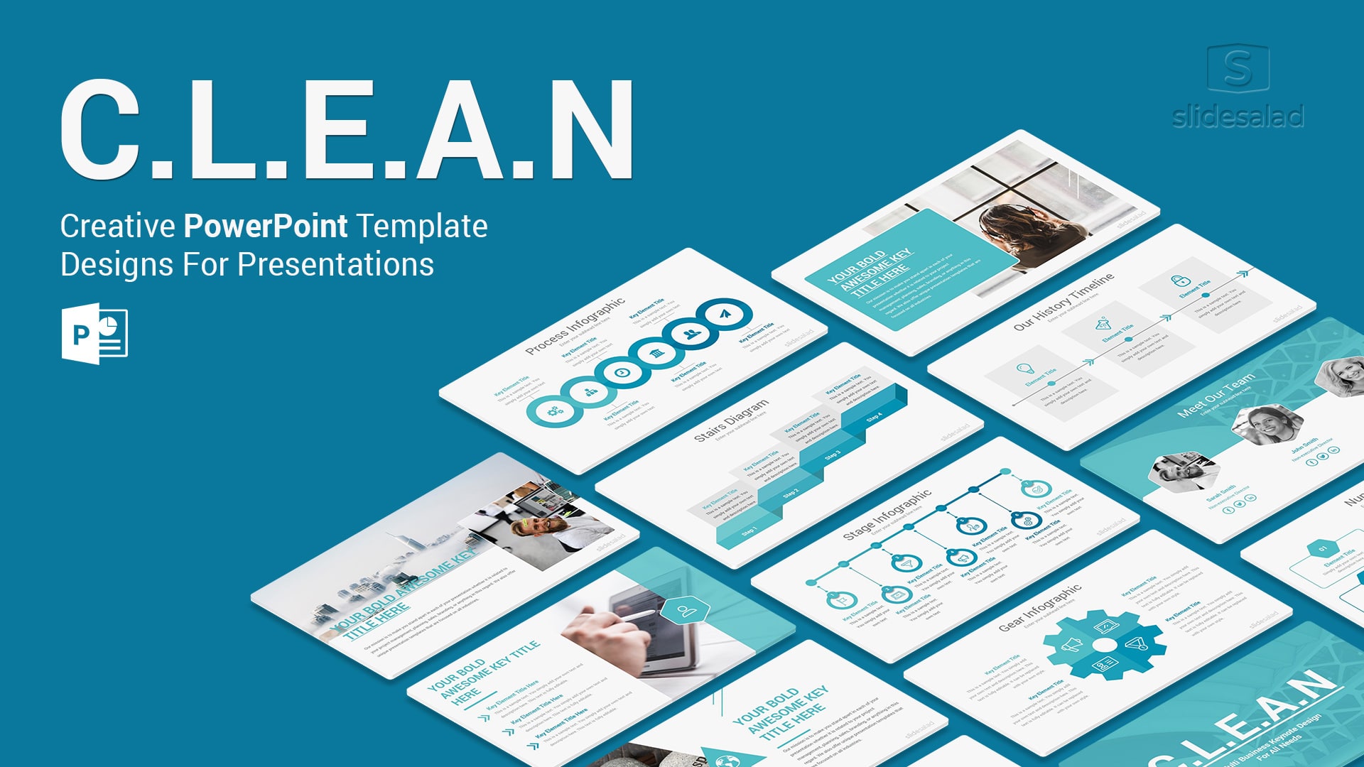 Clean Business PowerPoint Templates – Pitch Deck PowerPoint Investor Presentation Template
