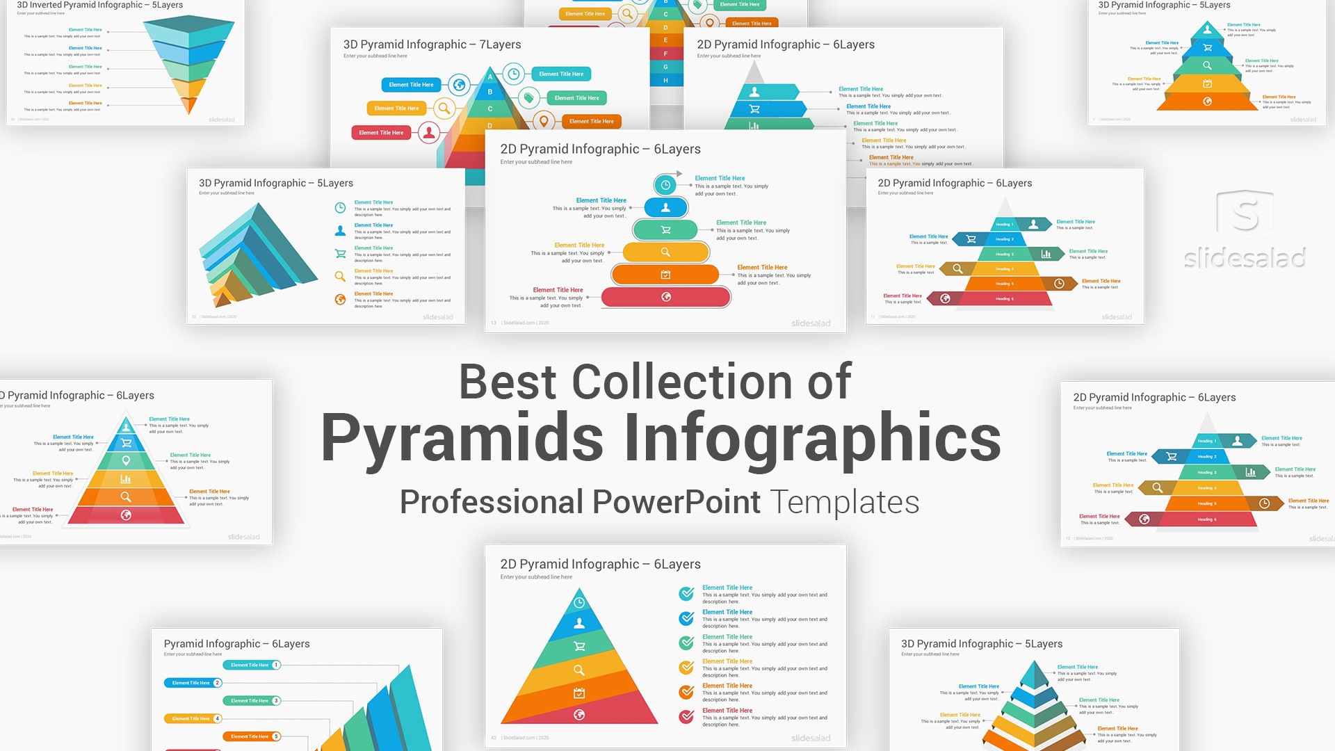 Pyramids Infographics PowerPoint Presentation Template – Flat Infographic PPT Presentation Theme Design
