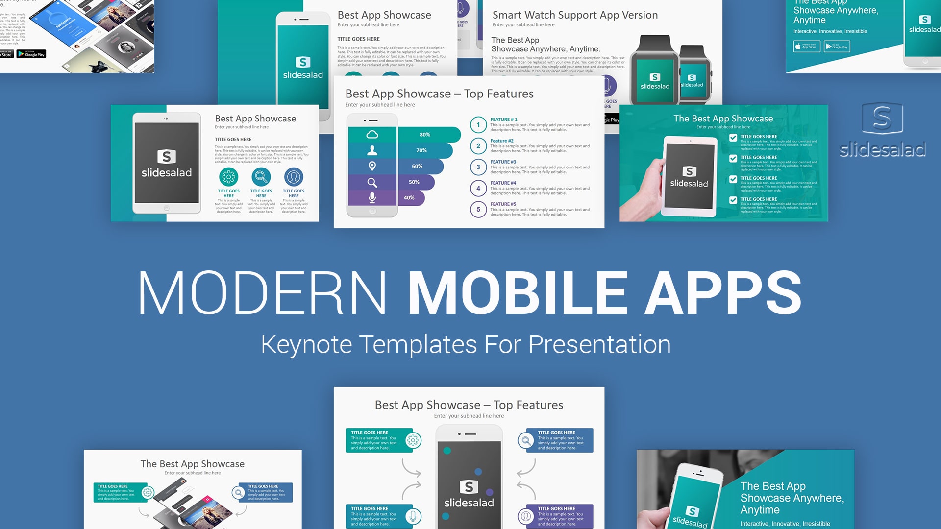 Mobile Application Keynote Template – Beautiful Mac Keynote Presentation Template