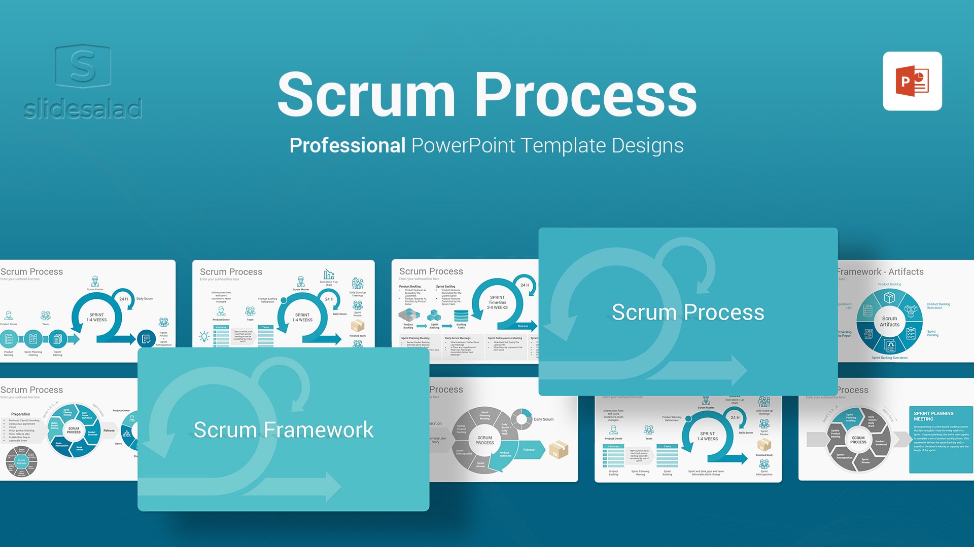 Scrum Process PowerPoint Presentation Templates